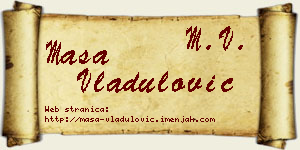 Maša Vladulović vizit kartica